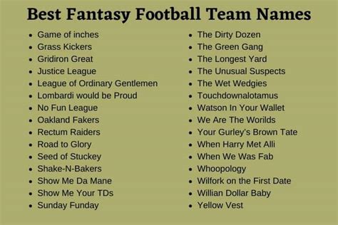 funniest fantasy names 2023|funniest fantasy football teams.